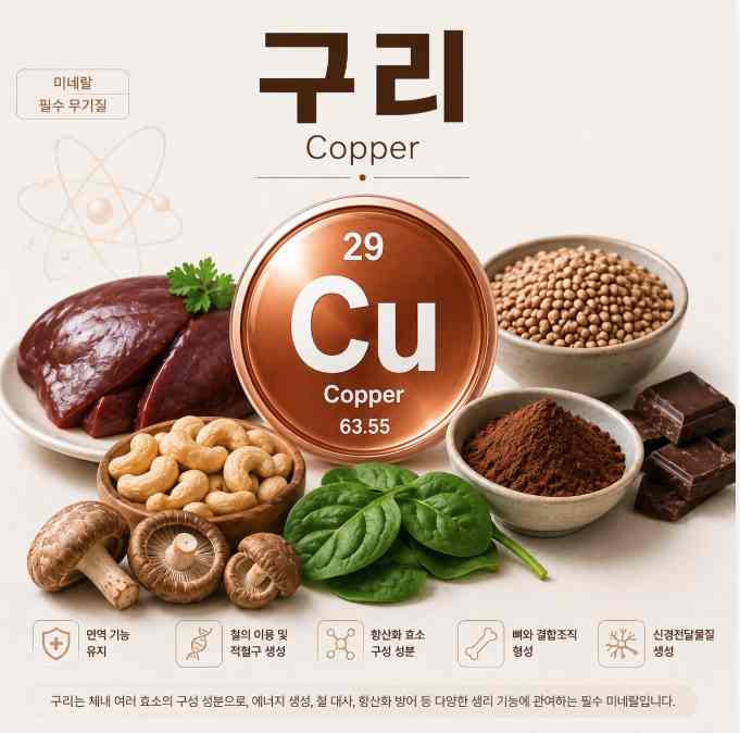 구리 부족 증상 및 효능 6가지 총정리, 하루 권장량과 많은 음식 1 구리 부족 증상