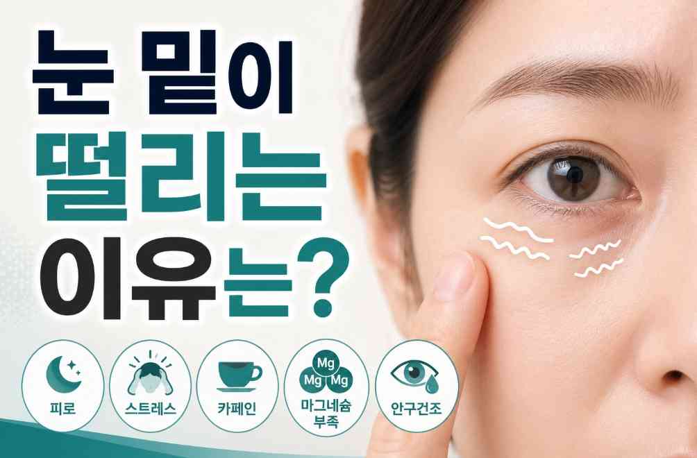 눈 밑이 떨리는 이유 4가지 및 부족한 미네랄 3가지 1 눈 밑이 떨리는 이유