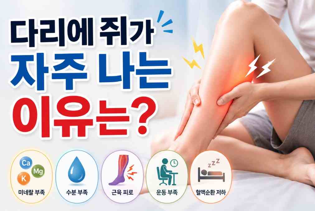 다리에 쥐가 나는 이유 5가지 및 해결 방법, 부족하기 쉬운 영양소 총정리 1 다리에 쥐가 나는 이유