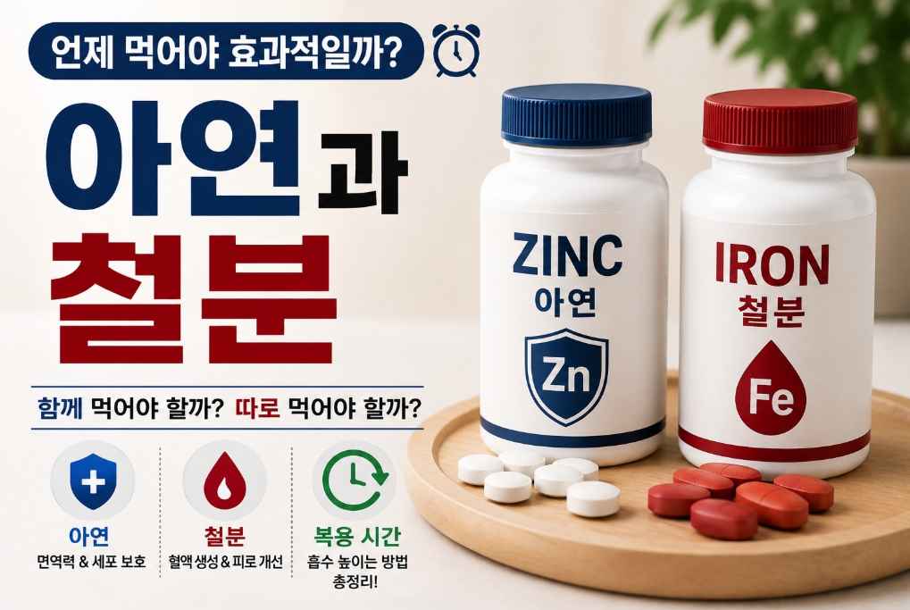 아연과 철분 효과적인 복용법 1 아연과 철분
