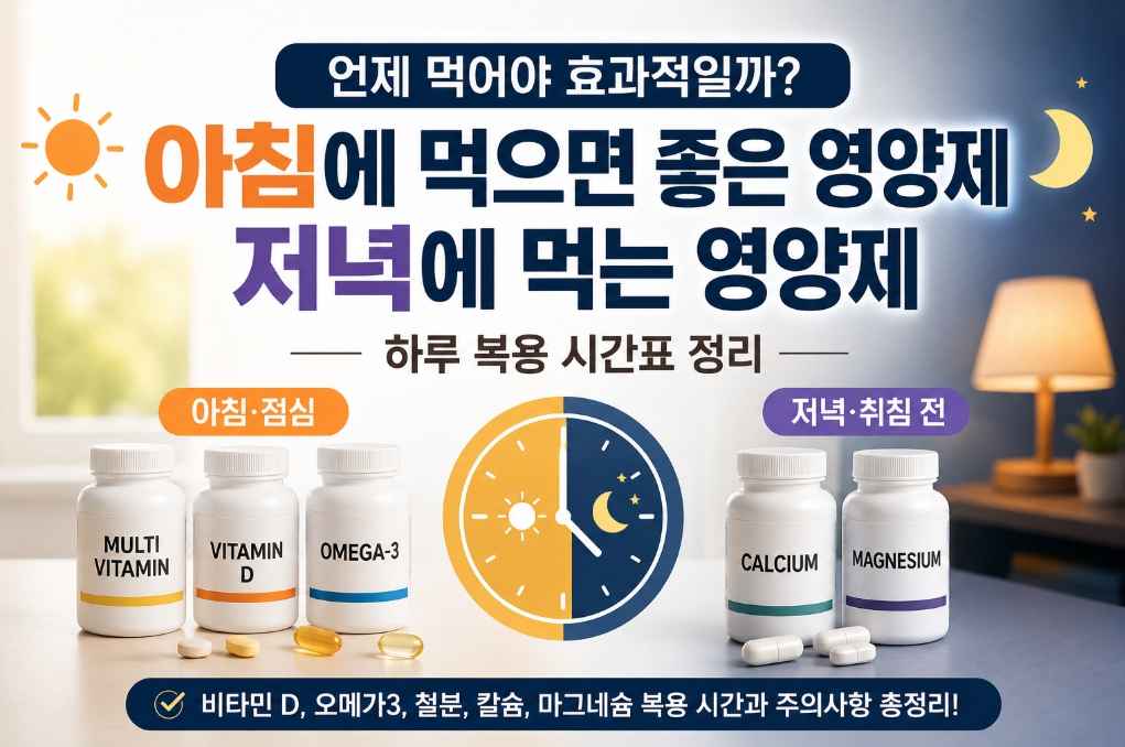 영양제 먹는 시간 언제 먹을까 1 영양제 먹는 시간