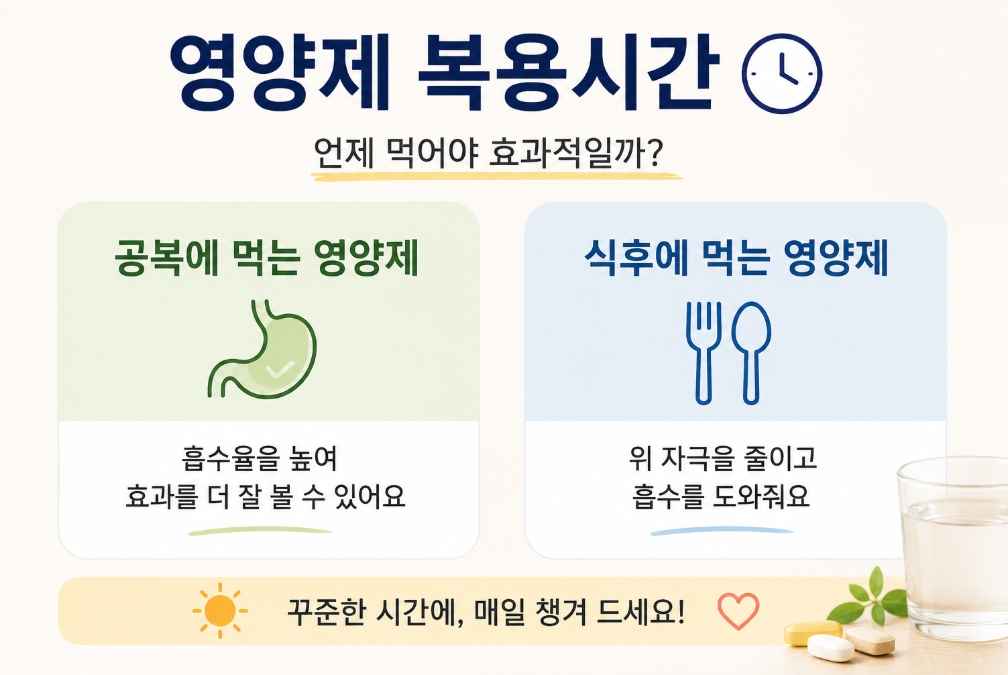 공복영양제 식후영양제 1 공복영양제 식후영양제