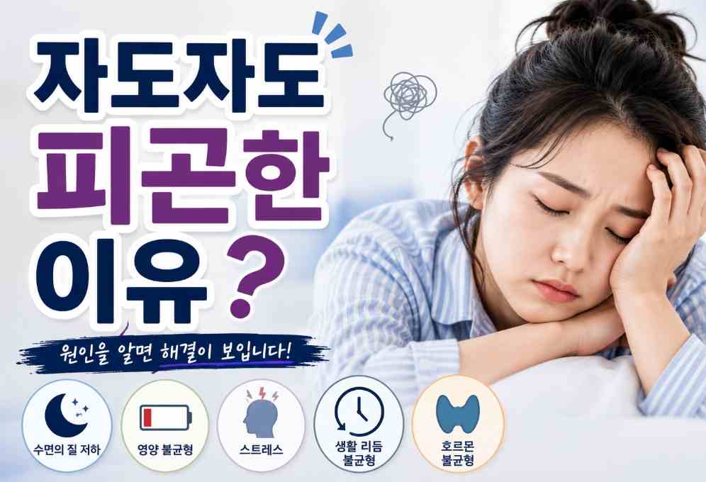 자도 자도 피곤한 이유는 무엇일까? 만성피로 원인과 부족 영양소 4가지 1 자도 자도 피곤한 이유