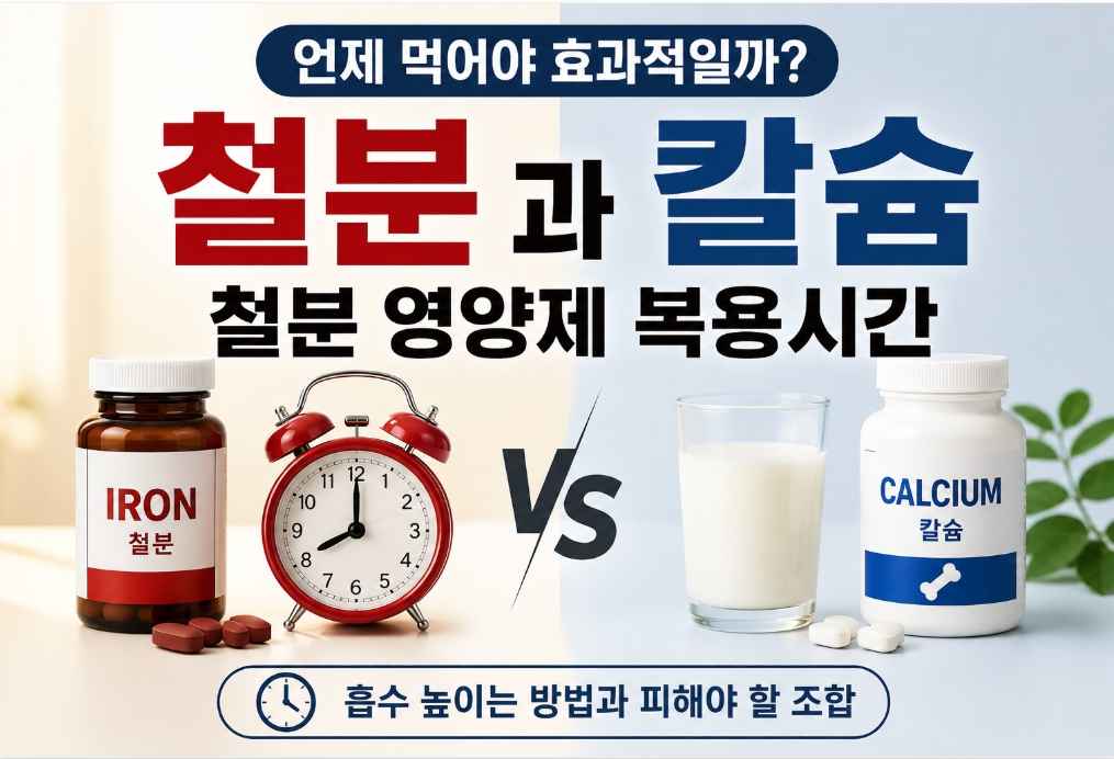 철분과 칼슘 철분제 복용방법 1 1 철분과 칼슘