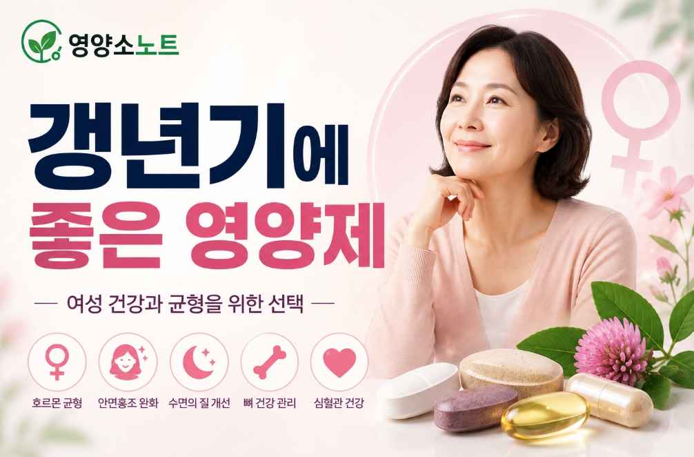 갱년기에 좋은 영양제 7가지, 꼭 챙겨야 할 영양소는? 1 갱년기에 좋은 영양제